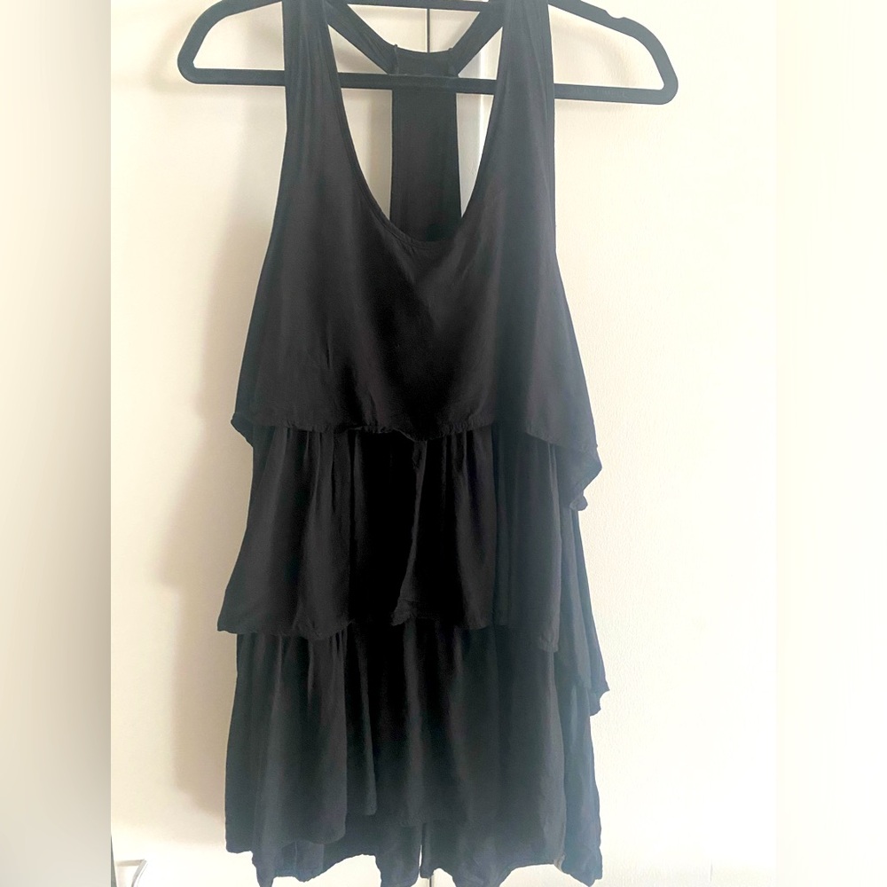 One Teaspoon tiered mini dress in black - size L